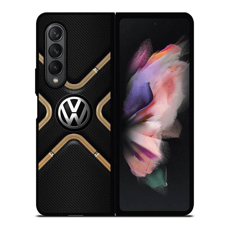 VOLKSWAGEN VW LOGO CARBON ICON Samsung Galaxy Z Fold 3 Case Cover