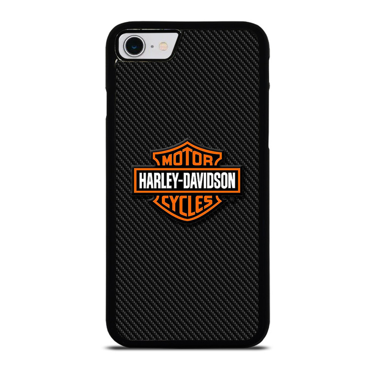 HARLEY DAVIDSON MOTORCYCLES LOGO CARBON iPhone SE 2022 Case Cover
