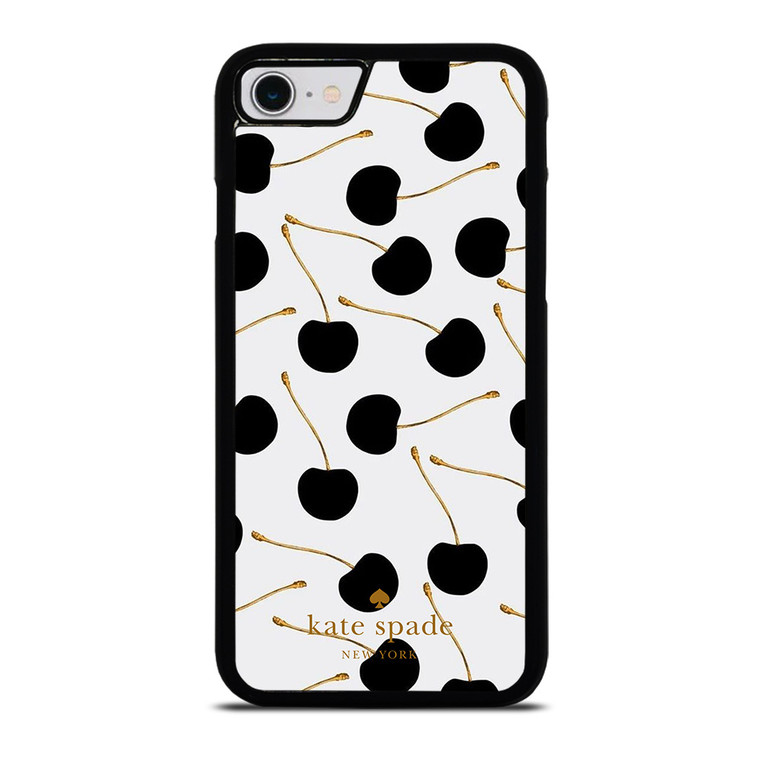 KATE SPADE NEW YORK LOGO BLACK CHERRIES iPhone SE 2022 Case Cover