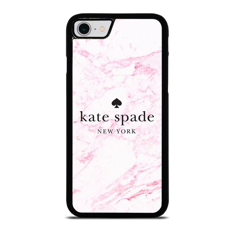KATE SPADE NEW YORK LOGO PINK MARBLES iPhone SE 2022 Case Cover