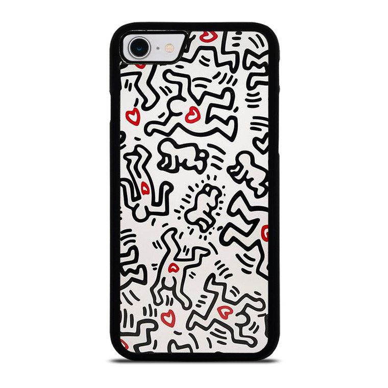 KEITH HARING ART HEART FIGURES iPhone SE 2022 Case Cover
