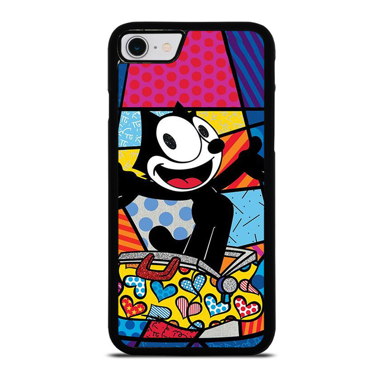 ROMERO BRITTO FELIX THE CAT ART iPhone SE 2022 Case Cover