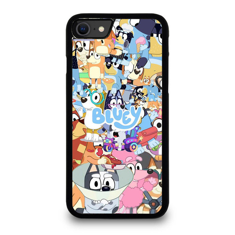 BLUEY CARTOON CHARACTERS COLLAGE. iPhone SE 2020 Case Cover