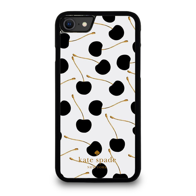 KATE SPADE NEW YORK LOGO BLACK CHERRIES. iPhone SE 2020 Case Cover