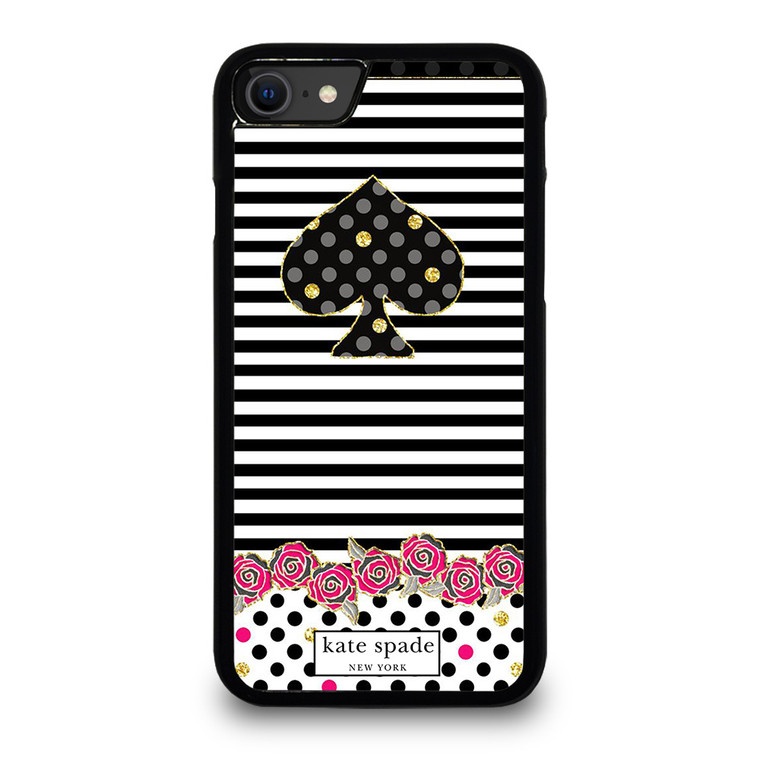 KATE SPADE NEW YORK LOGO STRIPES POLKADOTS. iPhone SE 2020 Case Cover