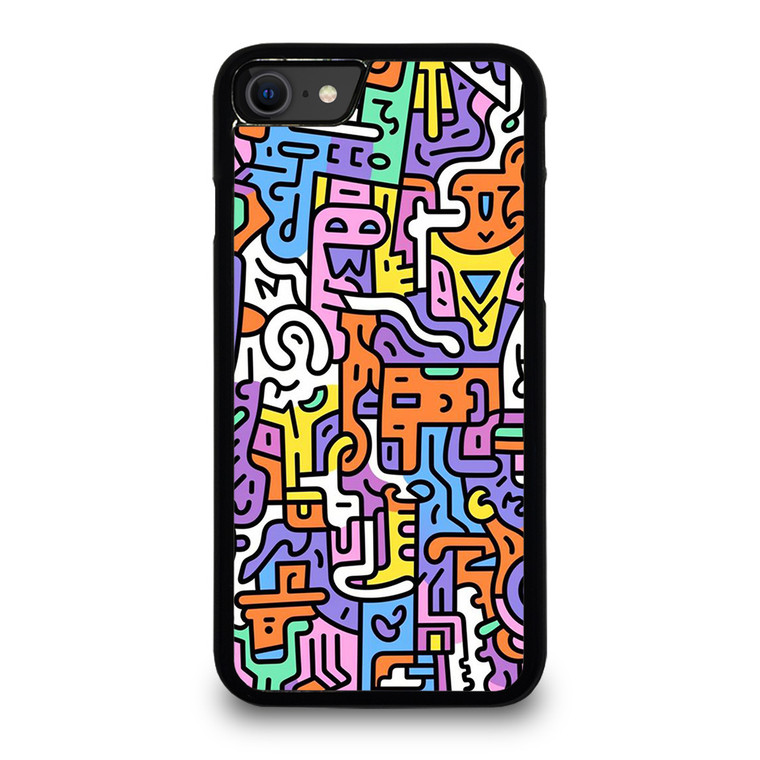 KEITH HARING ART COLORFUL STYLE. iPhone SE 2020 Case Cover