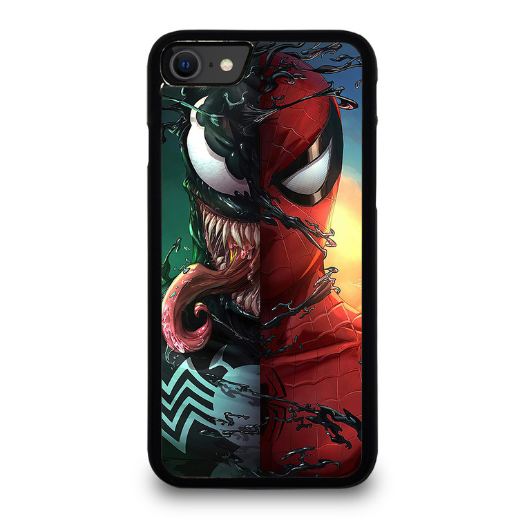 VENOM V SPIDERMAN FACE SUPERHERO MARVEL COMICS. iPhone SE 2020 Case Cover