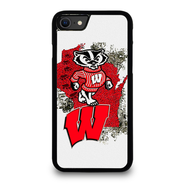 WISCONSIN BADGERS UNIVERSITY FOOTBALL LOGO. iPhone SE 2020 Case Cover