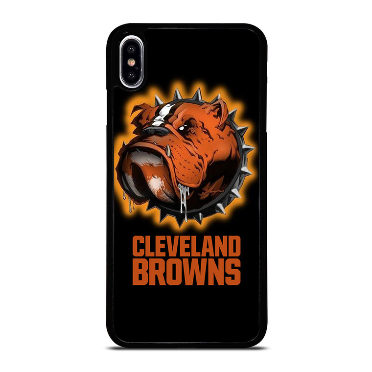 CLEVELAND BROWNS FOOTBALL LOGO DAWG POUND MASCOT iPhone XS Max Case Cover
