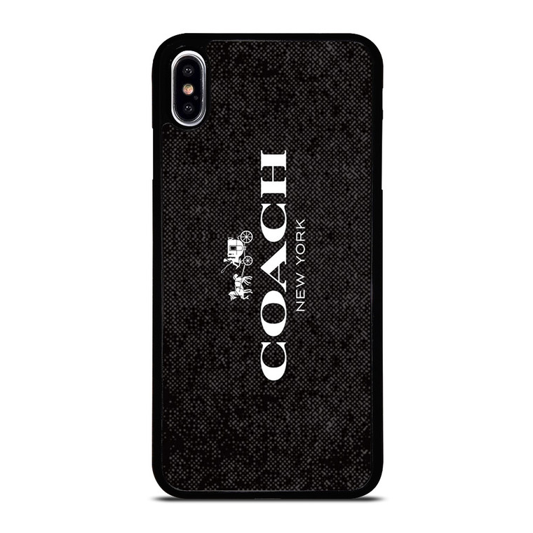 COACH NEW YORK LOGO ON BLACK FABRIC iPhone XS Max Case Cover COACH NEW YORK LOGO ON BLACK FABRIC iPhone XS Max Case Cover