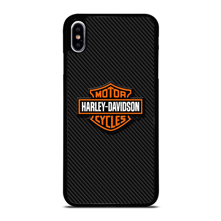 HARLEY DAVIDSON MOTORCYCLES LOGO CARBON iPhone XS Max Case Cover