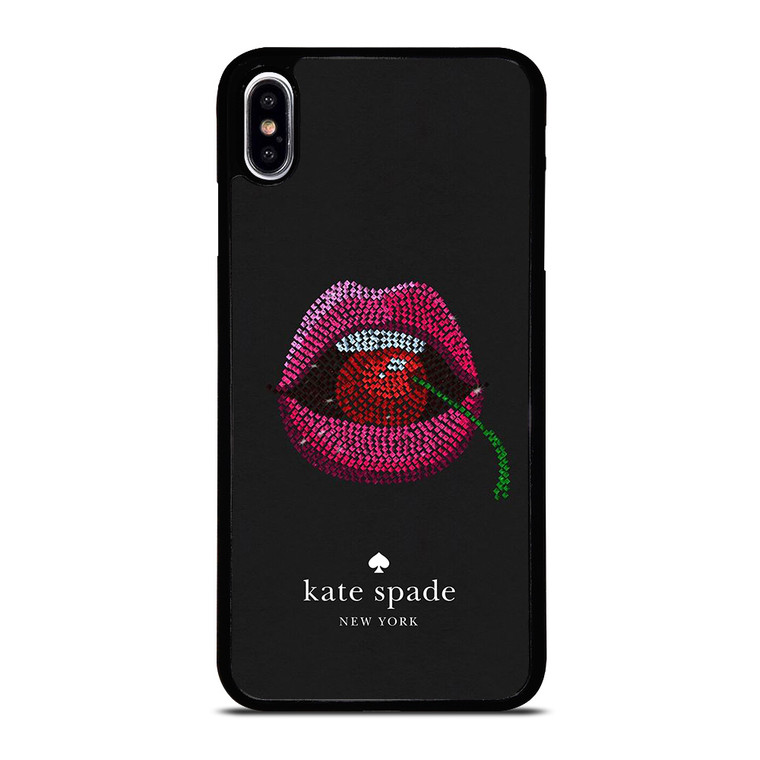 KATE SPADE NEW YORK LIPS AND CHERRY iPhone XS Max Case Cover KATE SPADE NEW YORK LIPS AND CHERRY iPhone XS Max Case Cover
