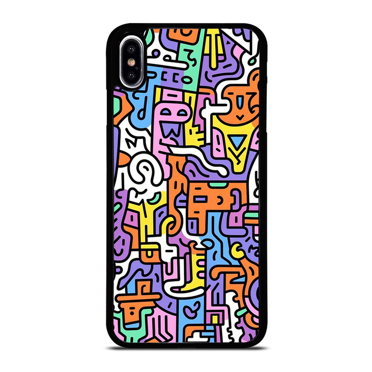 KEITH HARING ART COLORFUL STYLE iPhone XS Max Case Cover