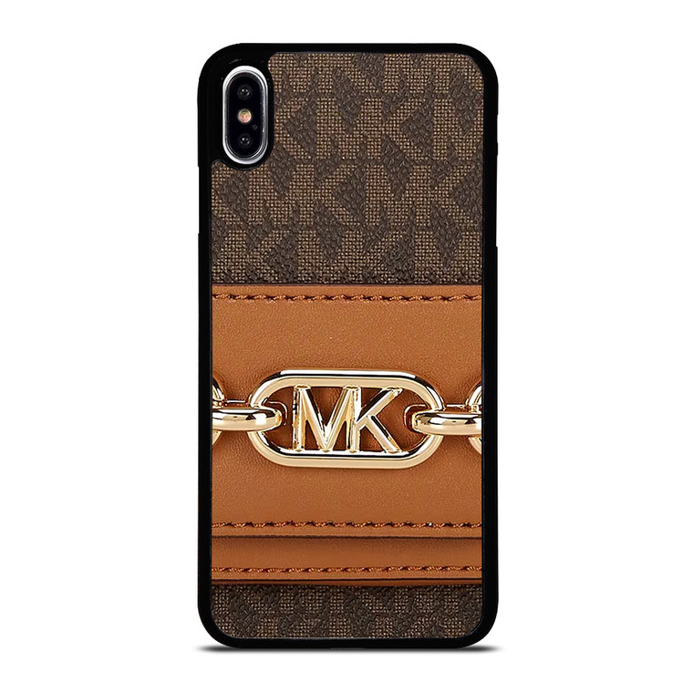MICHAEL KORS MK LOGO BROWN BAG iPhone XS Max Case Cover