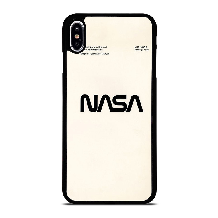 NASA LOGO WHITEI CON iPhone XS Max Case Cover