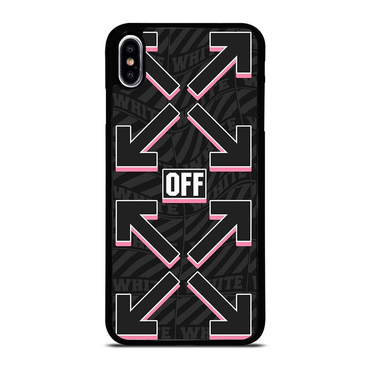 OFF WHITE LOGO BLACK PINK iPhone XS Max Case Cover