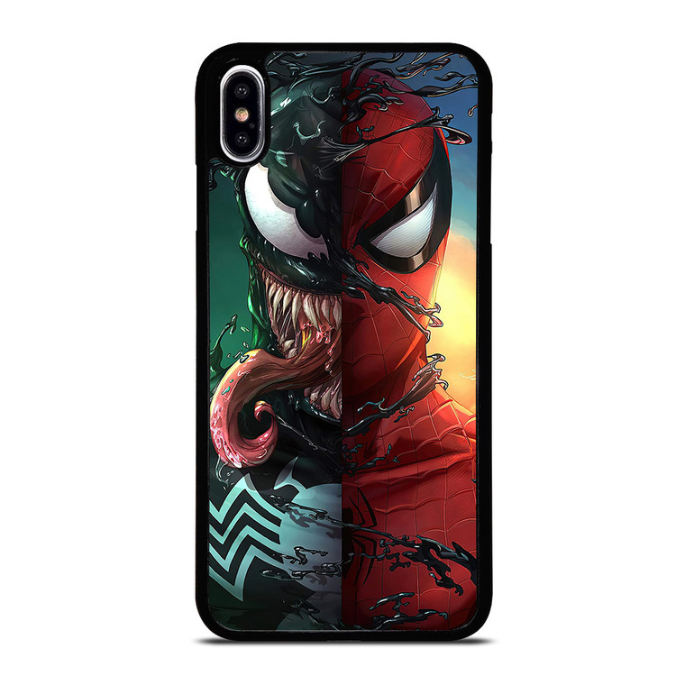 VENOM V SPIDERMAN FACE SUPERHERO MARVEL COMICS iPhone XS Max Case Cover