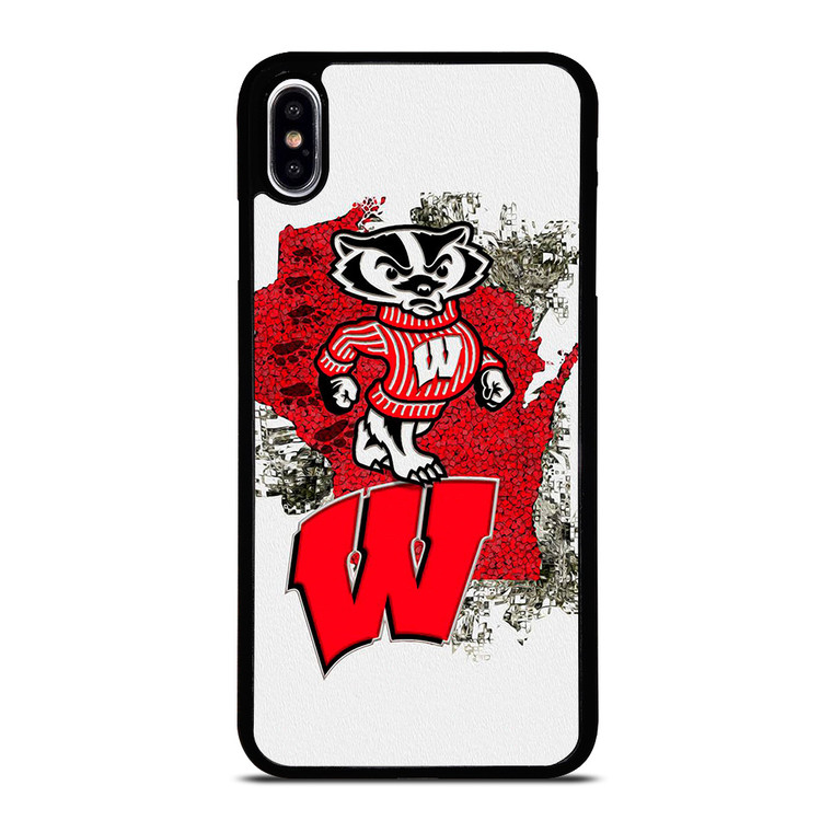 WISCONSIN BADGERS UNIVERSITY FOOTBALL LOGO iPhone XS Max Case Cover