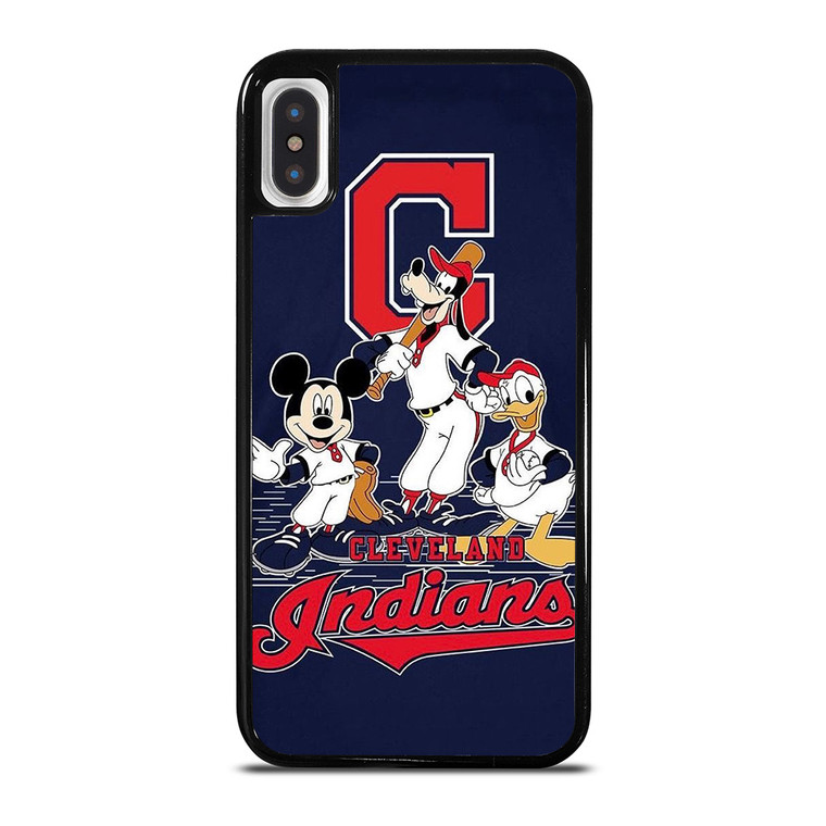 CLEVELAND INDIANS BASEBALL DISNEY MICKEY DONALD GOOFY iPhone X / XS Case Cover