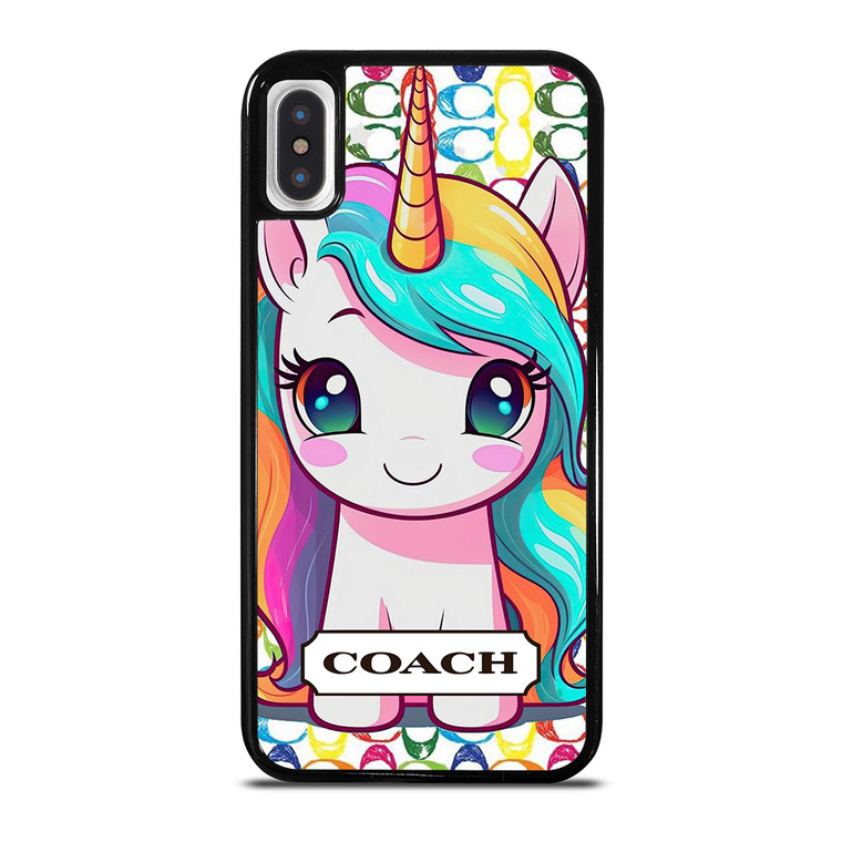 COACH NEW YORK LOGO PRETTY UNICORN iPhone X / XS Case Cover