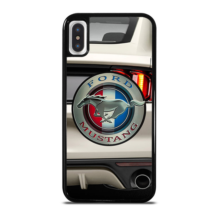 FORD MUSTANG CAR LOGO WHITE iPhone X / XS Case Cover
