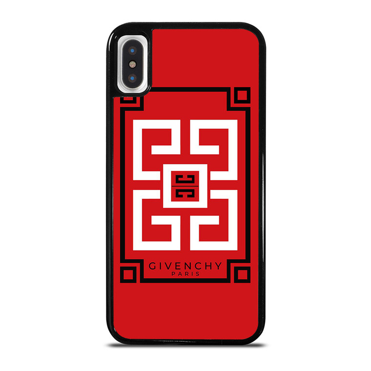GIVENCHY PARIS ART LOGO RED iPhone X / XS Case Cover