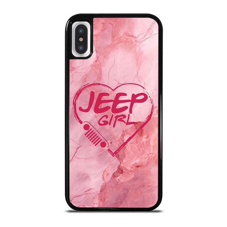 JEEP GIRL LOGO LOVE MARBLE iPhone X / XS Case Cover