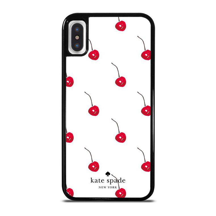 KATE SPADE NEW YORK LOGO CHERRIES iPhone X / XS Case Cover KATE SPADE NEW YORK LOGO CHERRIES iPhone X / XS Case Cover