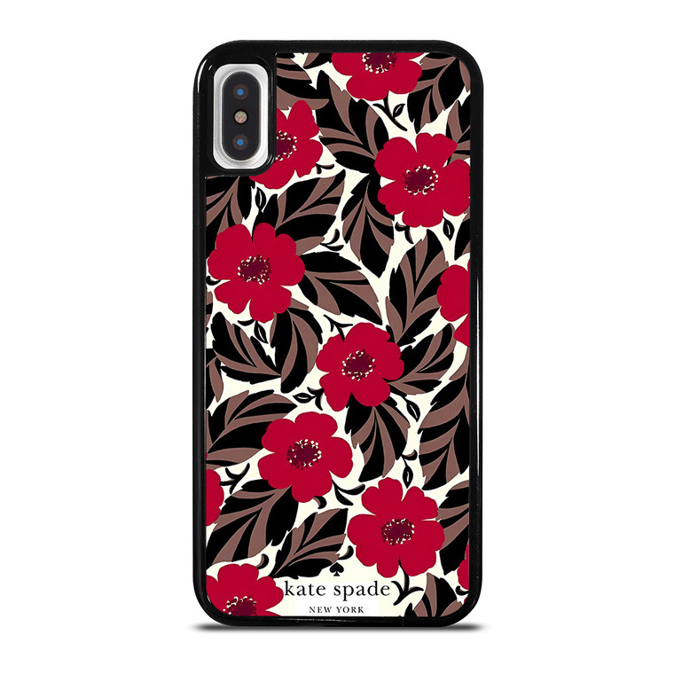 KATE SPADE NEW YORK LOGO RED ROSES iPhone X / XS Case Cover