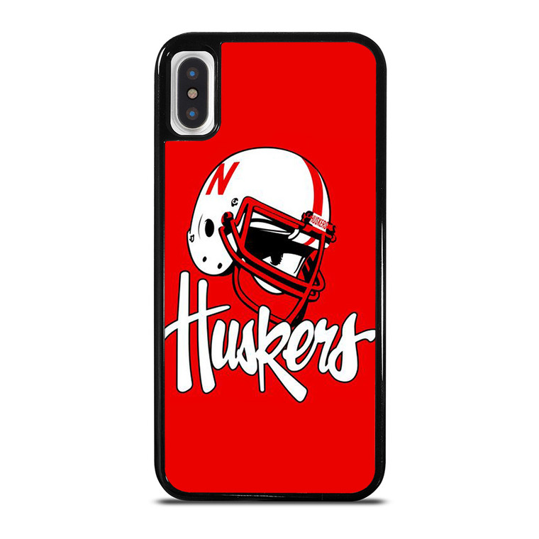 NEBRASKA HUSKERS LOGO UNIVERSITY FOOTBALL ICON iPhone X / XS Case Cover