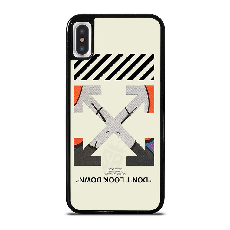 OFF WHITE KAWS LOGO DONT LOOK DOWN iPhone X / XS Case Cover