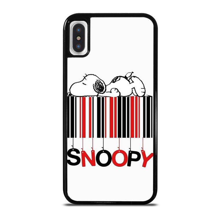 SNOOPY THE PEANUTS CARTOON BARCODE iPhone X / XS Case Cover
