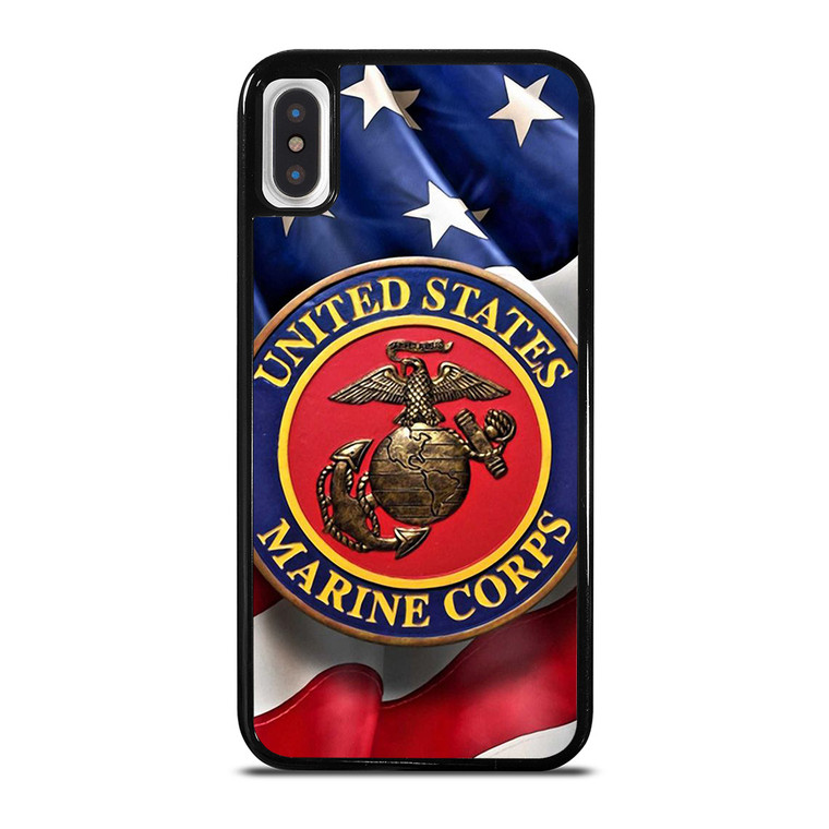 UNITED STATES US MARINE CORPS LOGO FLAG iPhone X / XS Case Cover