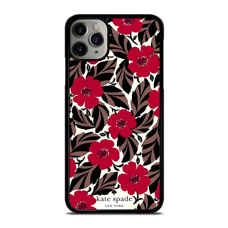 KATE SPADE NEW YORK LOGO RED ROSES iPhone 11 Pro Max Case Cover
