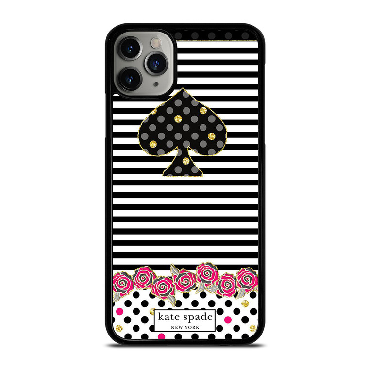 KATE SPADE NEW YORK LOGO STRIPES POLKADOTS iPhone 11 Pro Max Case Cover