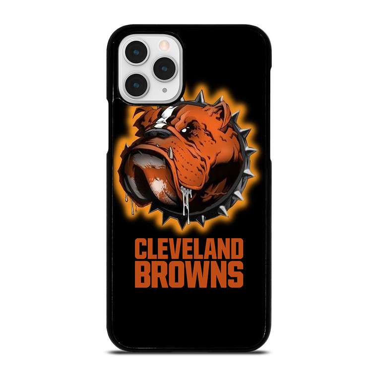 CLEVELAND BROWNS FOOTBALL LOGO DAWG POUND MASCOT iPhone 11 Pro Case Cover