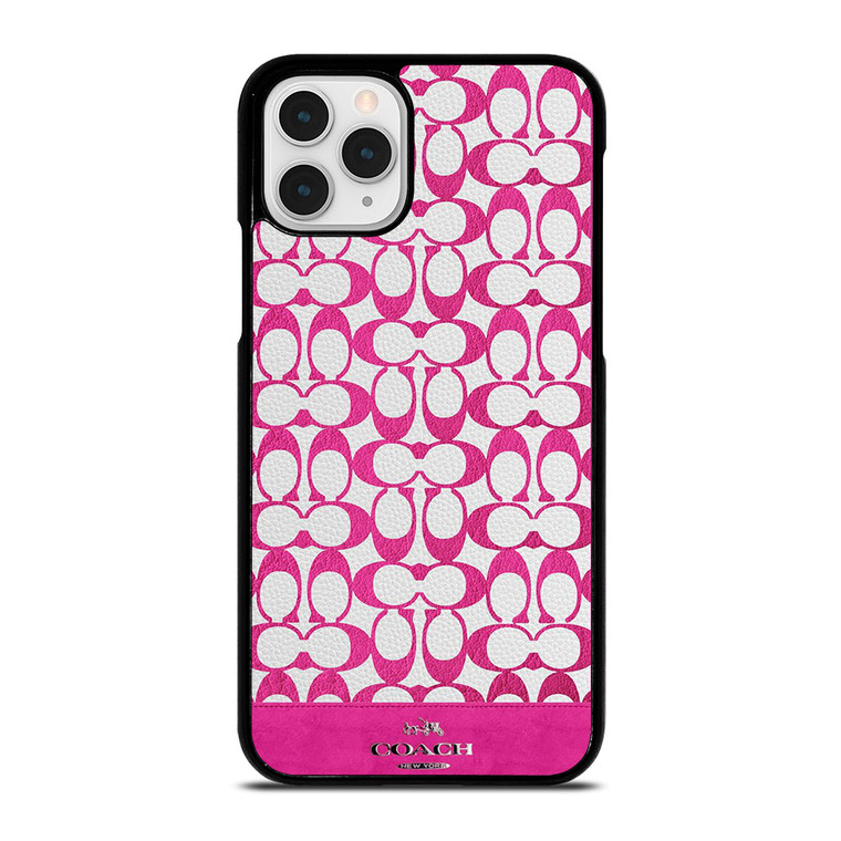 COACH NEW YORK LOGO PATTERN PINK EMBLEM iPhone 11 Pro Case Cover