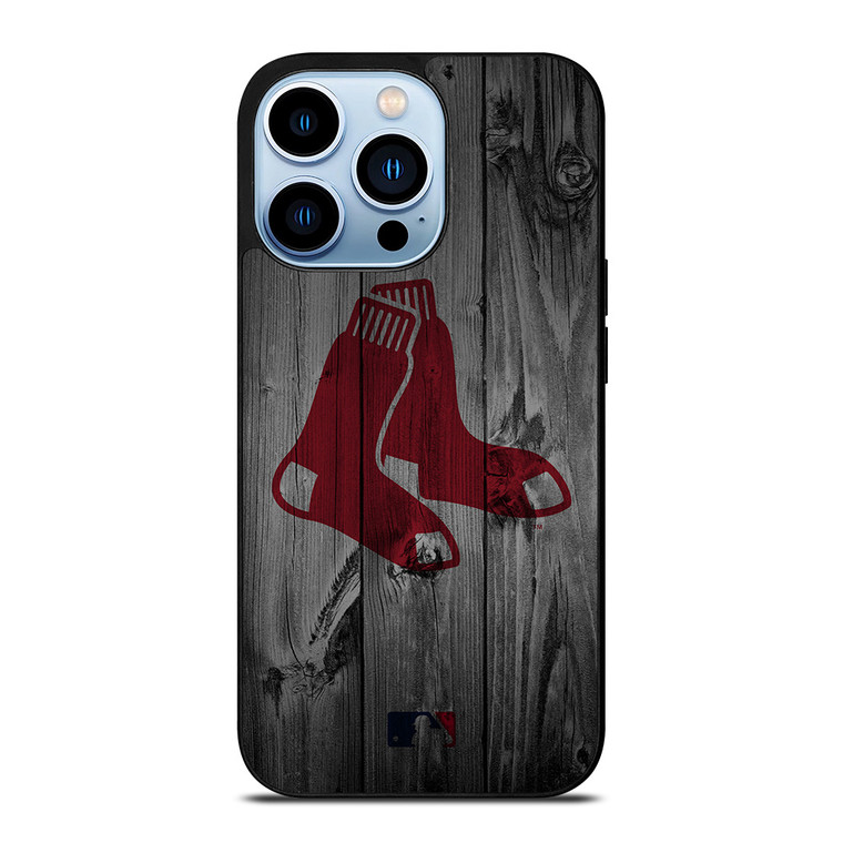 BOSTON RED SOX BASEBALL MLB WOOD LOGO iPhone 13 Pro Max Case Cover