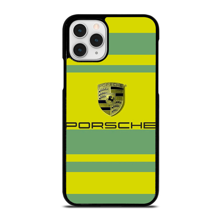 PORSCHE CAR LOGO YELLOW GREEN ICON iPhone 11 Pro Case Cover