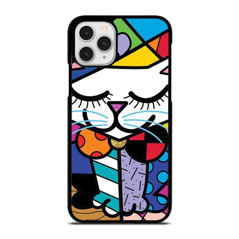ROMERO BRITTO SERENE CAT ART iPhone 11 Pro Case Cover