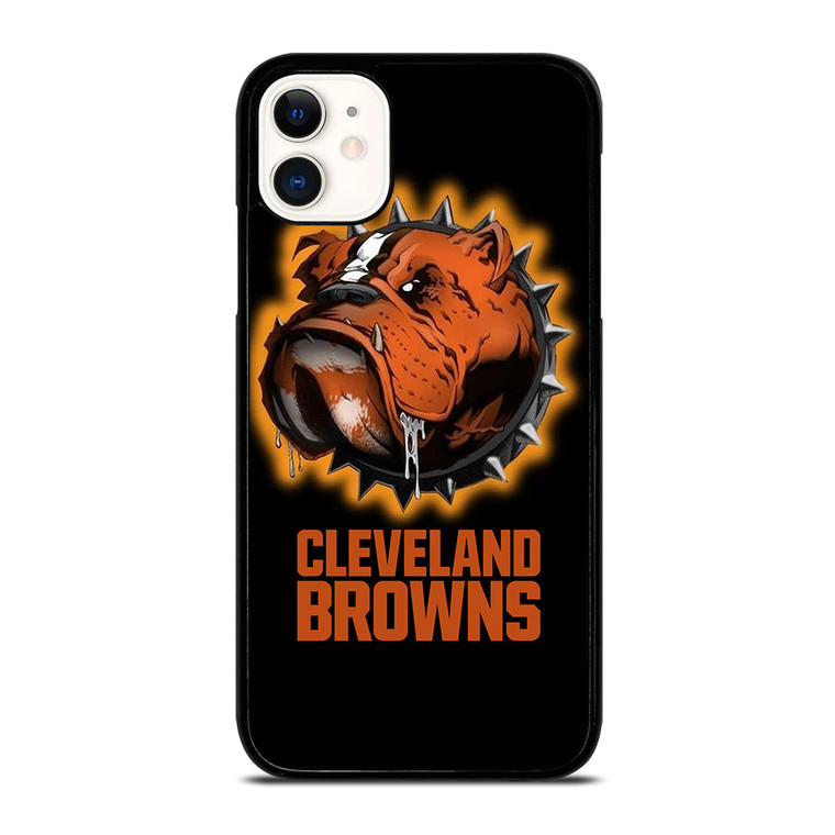 CLEVELAND BROWNS FOOTBALL LOGO DAWG POUND MASCOT iPhone 11 Case Cover