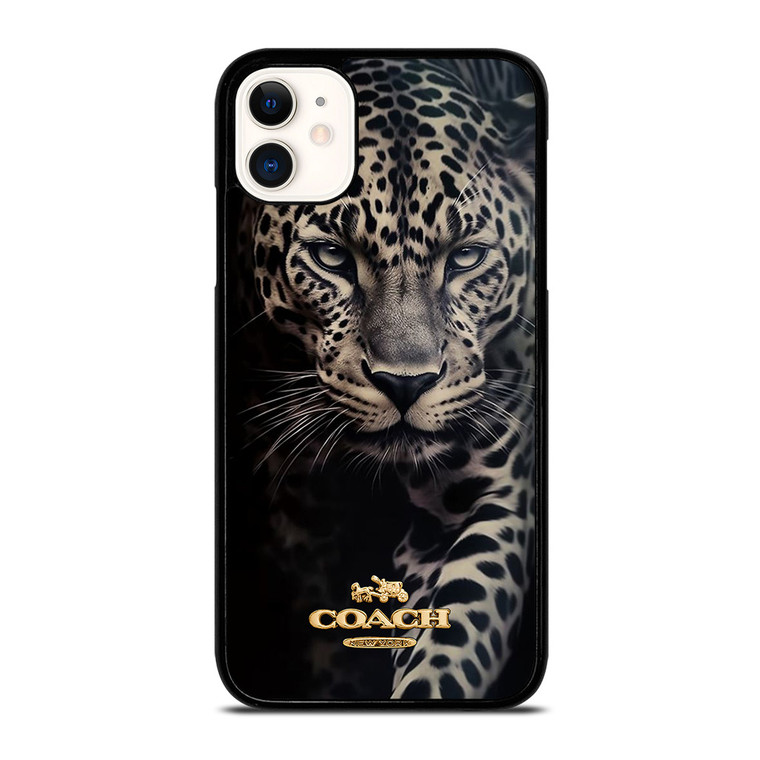 COACH NEW YORK LOGO LEOPARD iPhone 11 Case Cover