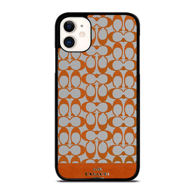 COACH NEW YORK LOGO PATTERN ORANGE EMBLEM iPhone 11 Case Cover
