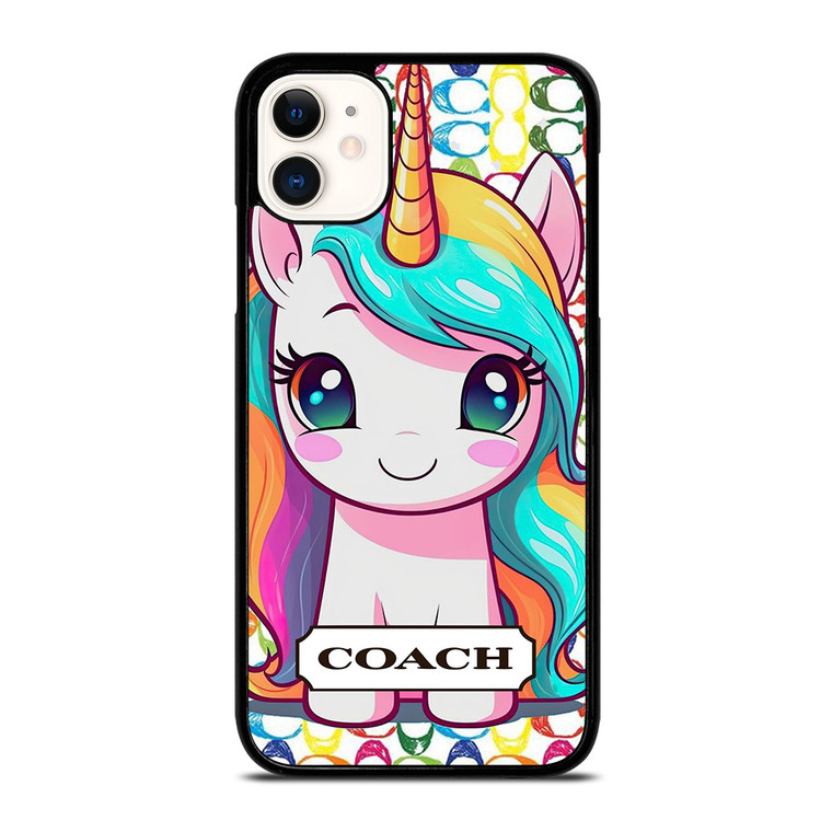 COACH NEW YORK LOGO PRETTY UNICORN iPhone 11 Case Cover