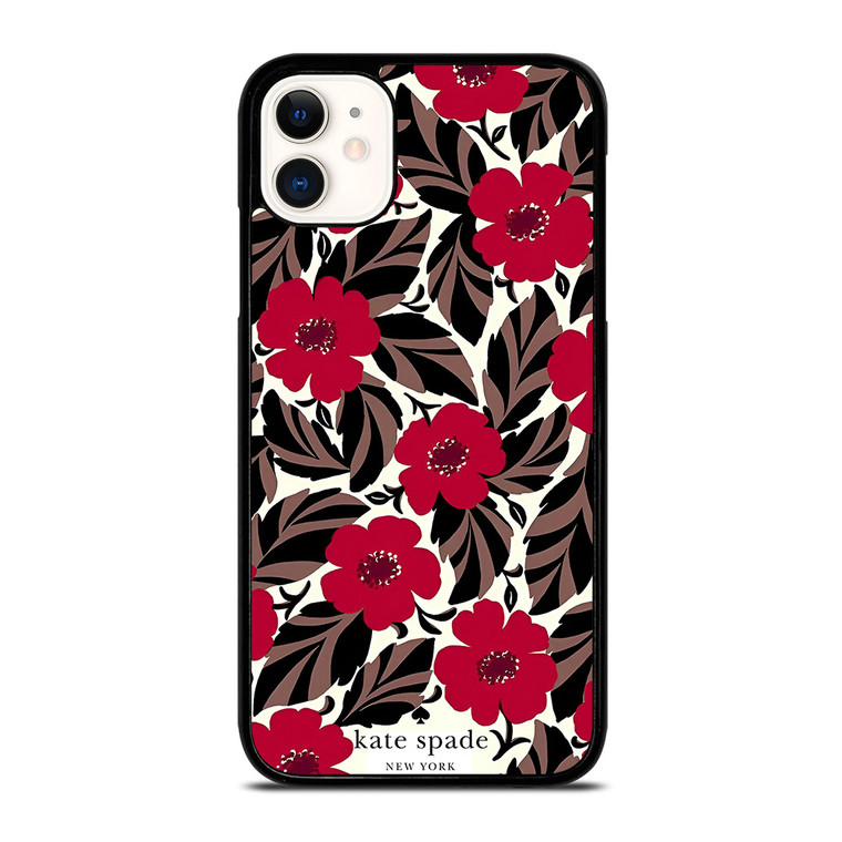KATE SPADE NEW YORK LOGO RED ROSES iPhone 11 Case Cover