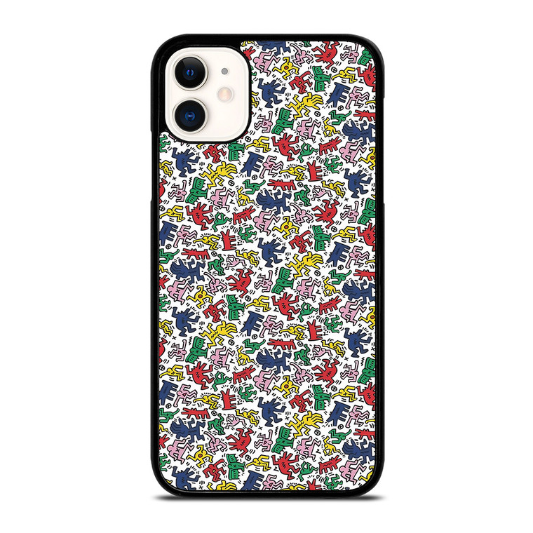 KEITH HARING ART COLORFUL FIGURES iPhone 11 Case Cover