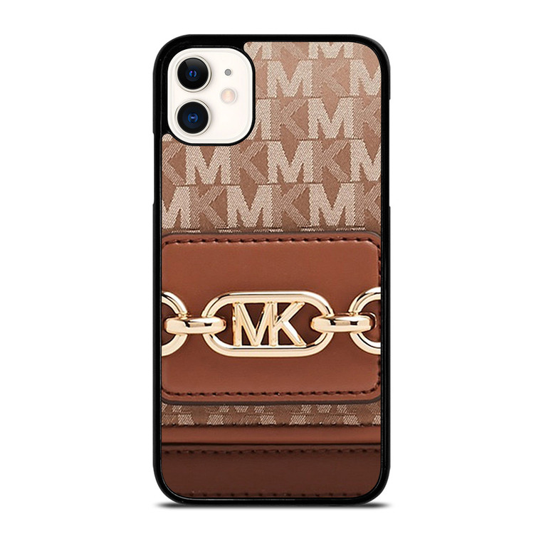 MK MICHAEL KORS LOGO BROWN BAG iPhone 11 Case Cover