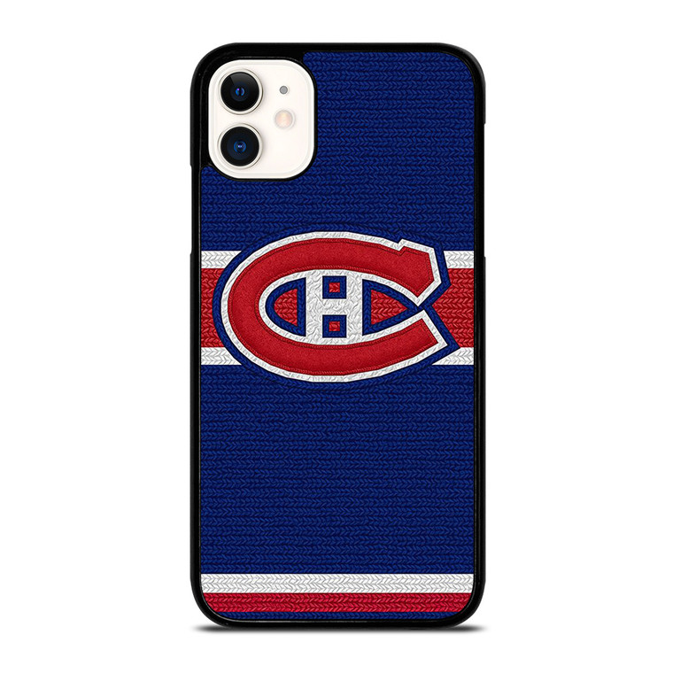 MONTREAL CANADIENS LOGO HOCKEY TEAM EMBORDERY iPhone 11 Case Cover