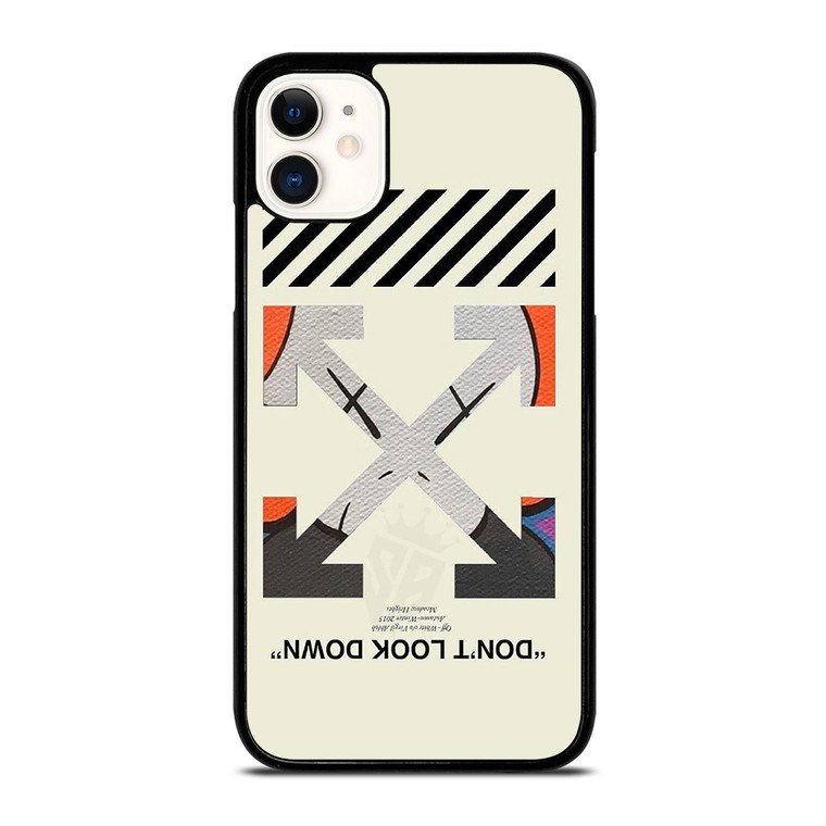 OFF WHITE KAWS LOGO DONT LOOK DOWN iPhone 11 Case Cover