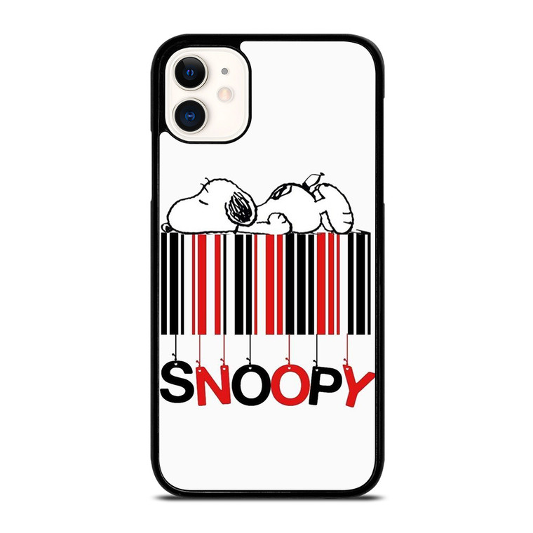 SNOOPY THE PEANUTS CARTOON BARCODE iPhone 11 Case Cover